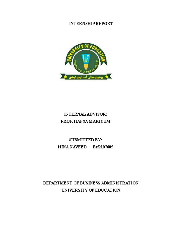 INTERNSHIP REPORT HINA NAVEED (BBA hons)(2)(1).pdf