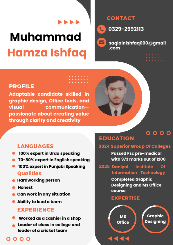 Dark Gray Orange Modern Graphic Designer Resume.pdf