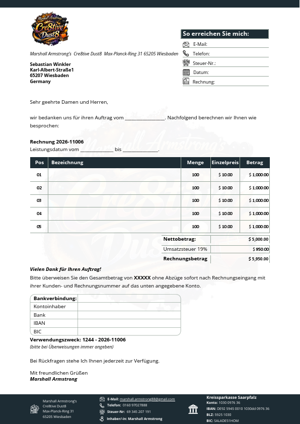 Fillable  Marshall Armstrong’s Cre8tive Dust8  Invoice Template.pdf