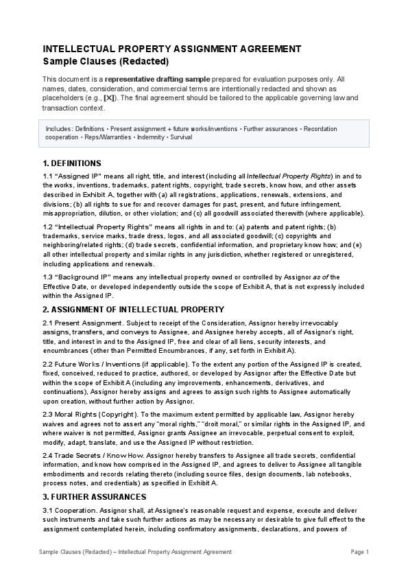 IP_Assignment_Agreement_Sample_Clauses_Redacted.pdf