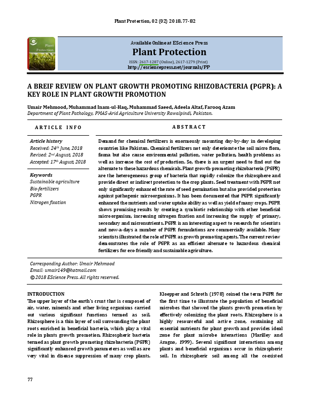 (2018a)A BREIF REVIEW ON PLANT GROWTH PROMOTING RHIZOBACTERIA (PGPR) A.pdf