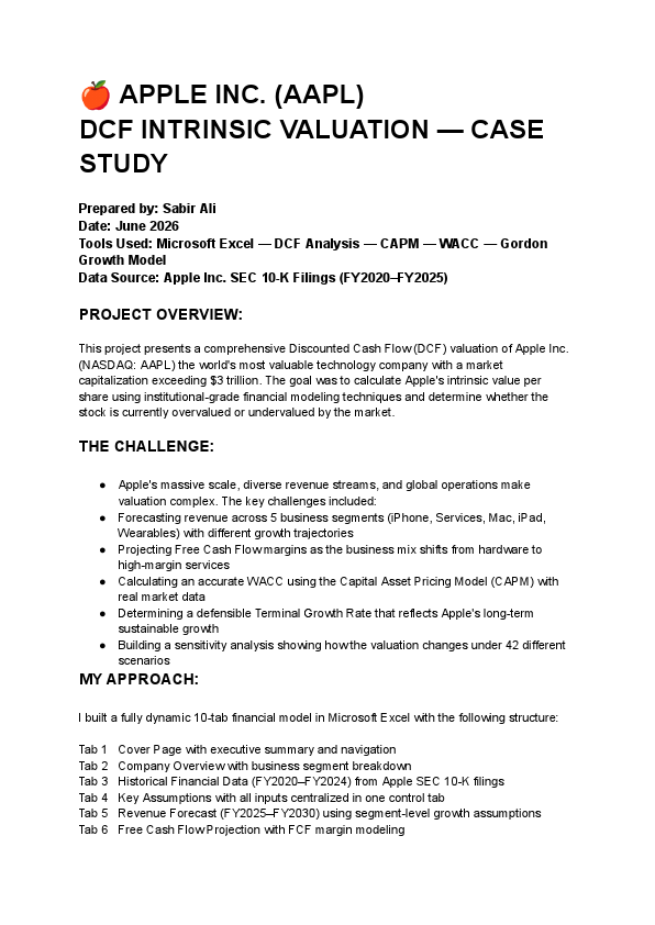 Apple AAPL — DCF Case Study — Sabir Ali .pdf.pdf