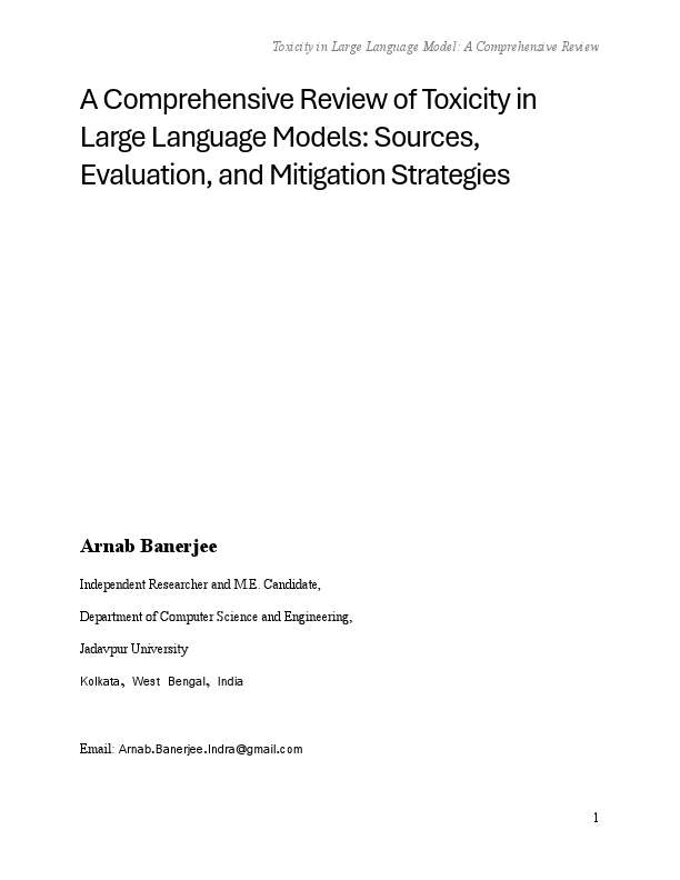 A Comprehensive Review of Toxicity in Large Language Models - Sources^J Evaluation^J and Mitigation Strategies.pdf