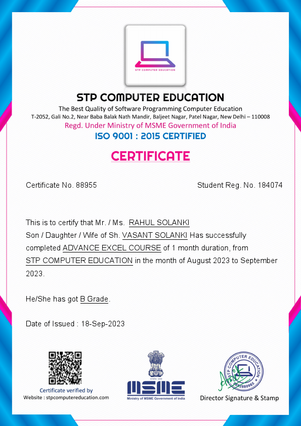 advance excel certificate.pdf