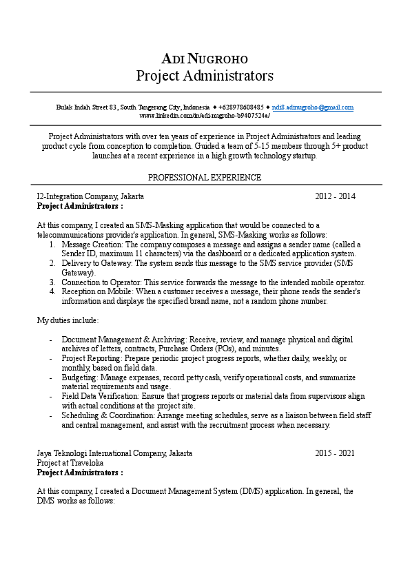 Resume ADI NUGROHO_Project Administrators.pdf