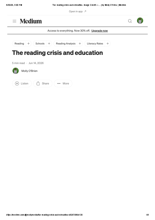 The reading crisis and education. Image Credit —… _ by Molly O'Brien _ Medium.pdf