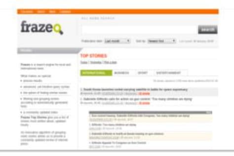 Frazeo - A clustering search engine for news