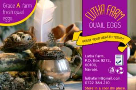 Lutha Farm Quail Eggs Package Label