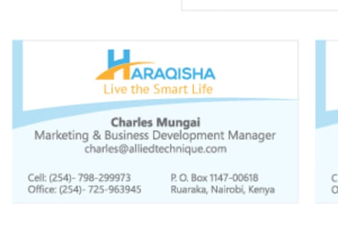 Haraqisha Business cards