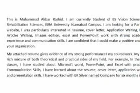 Cover letter Type: 2