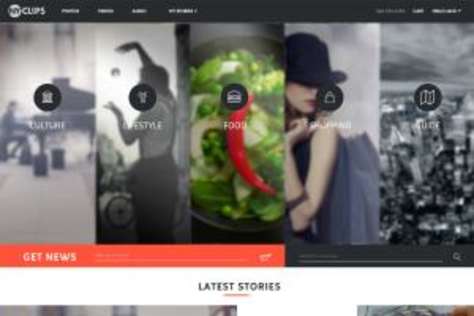 Web Design Concept For NY Clips