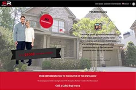 Real Estate Agent - Landing page type home page website