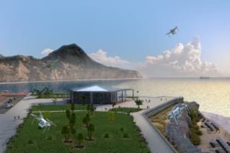 3D Rendering of the Public Aquarium Exterior