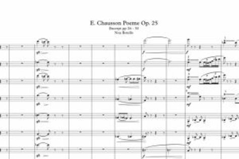 Chausson Poeme transcription