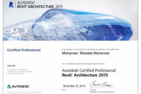 My certification_Revit Architecture 2015 Professional