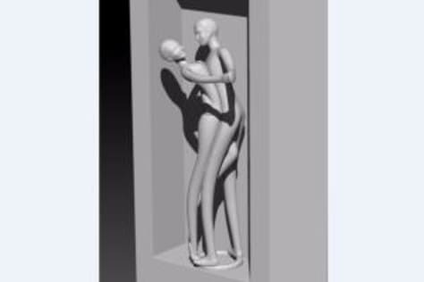 Modern Dancing sculpture for 3d printing manufacturing