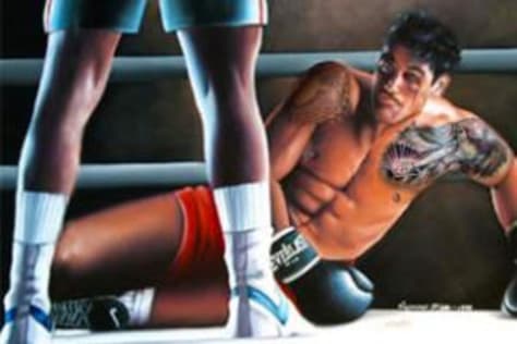 The Knockout oil on canvas