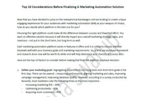 Article Writing- Marketing Automation