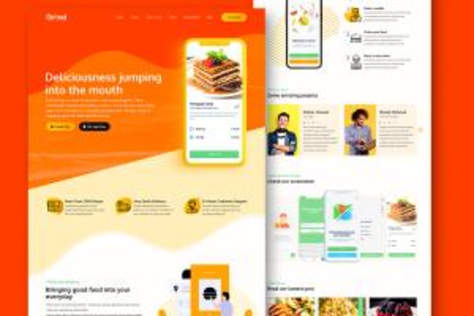 Food delivery landing page