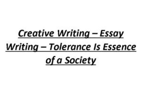 Creative Writing - Tolerance