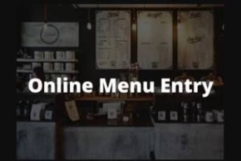 Restaurant online menu entry and backoffice activity