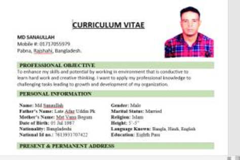 Cv creating