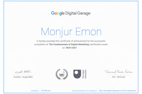 Google Digital Garage certification