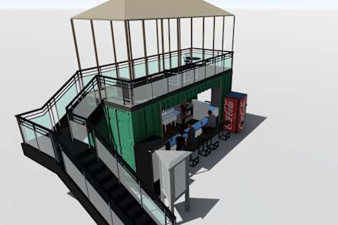 Design of Container Converted to cafe