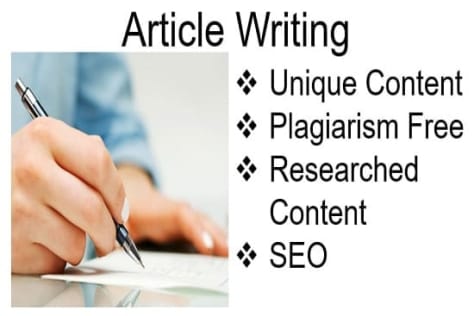 Article Writing, Copy editing and Rewriting