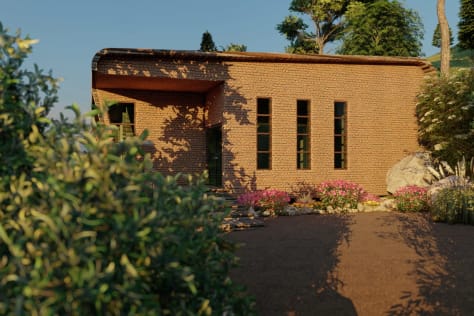 Mountain-top yoga studio