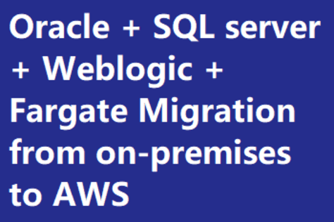 Oracle + SQL server + Weblogic + AWS Fargate Migration