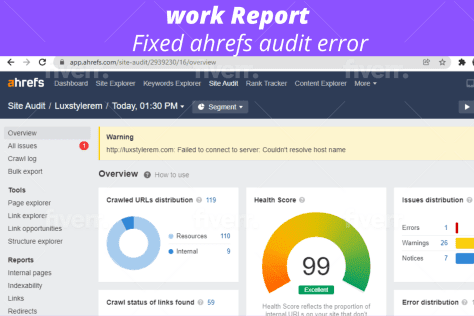 I did fixed the Ahref audit report errors
