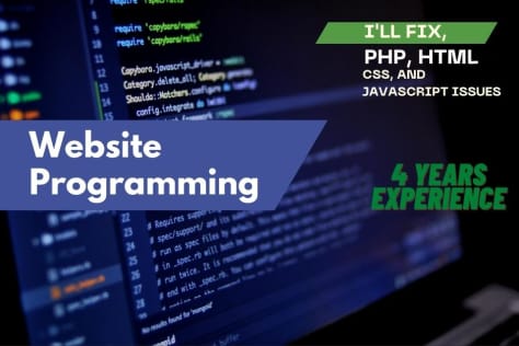 fix any bug from PHP, javascript, CSS, HTML