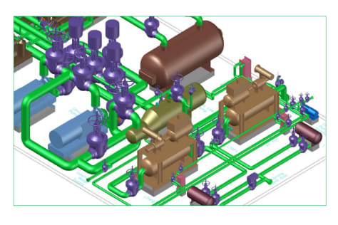 Plant & Piping 3D Model in AutoCAD