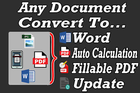 Re-Create, Convert, Fillable, Editable