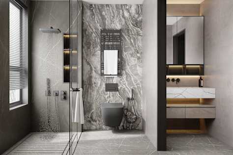 Bathroom Design | 2D Plan &3D Rendering
