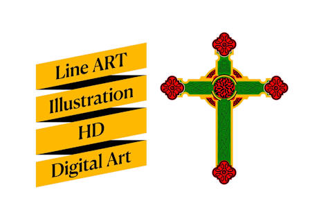 The Cross Illustration & Line Art