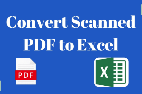 Convert Scanned PDF to Excel