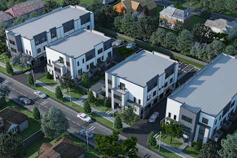 3D aerial view commercial