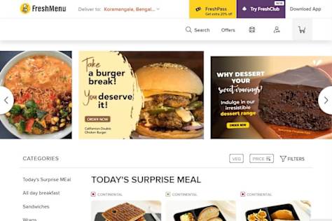 FreshMenu | Food ordering and delivery application