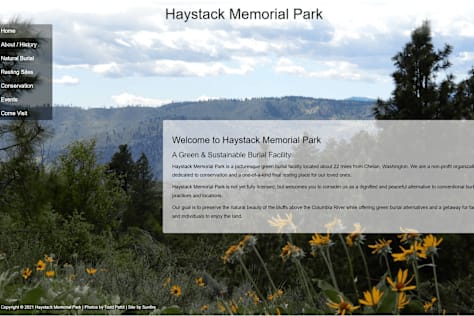 Static Website - full page background image