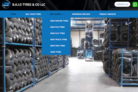 Website for a Tyre Company Dubai