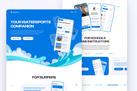 Surfing App (Bubble, Webflow)