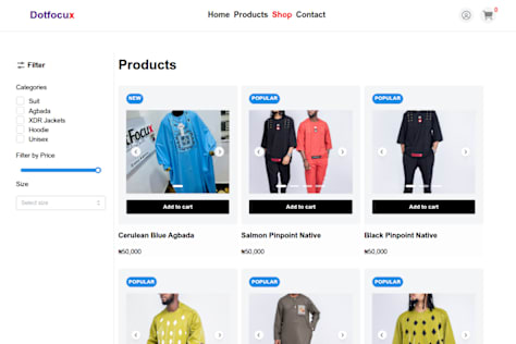 DotFocux E-Commerce Website