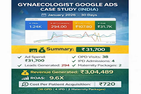 Gynaecologist Google Ads (9.6X ROAS in 30 days)