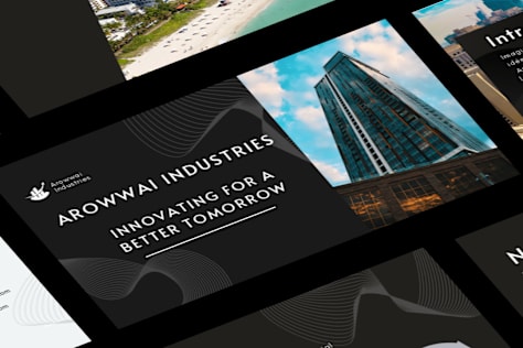 Arowwai Industries — Presentation Startup Tech Designed for a multi-million dollar investment round