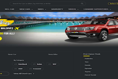 Car rent website