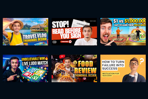 Modern & Eye-Catching YouTube Thumbnail Collection