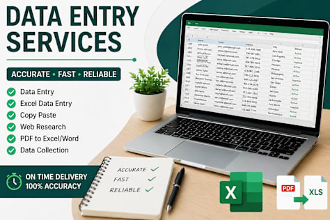 Accurate Data Entry & Excel Specialist | Fast and Reliable