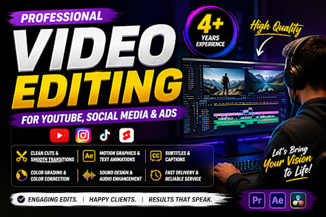 Professional Video Editor | YouTube, Reels & Ads | 4+ Years Experience